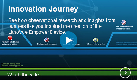 Innovation Journey - See how observational research and insights from partners like you inspired the creation of the LithoVue Empower Device. 