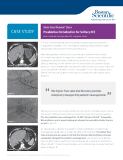 Direxion Case Study-Preablative Embolization for Solitary HCC.